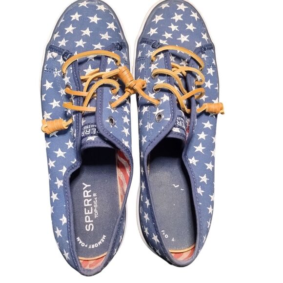 Sperry  Top-Sider 97679 Women's 9.5 Med Blue, White Stars, Red, White Stripes - Picture 1 of 12